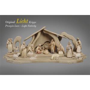 LI Licht Krippenset 16 Figuren + Stall Licht