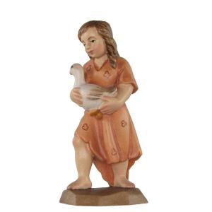 Shepherdess with goose tirolean crib