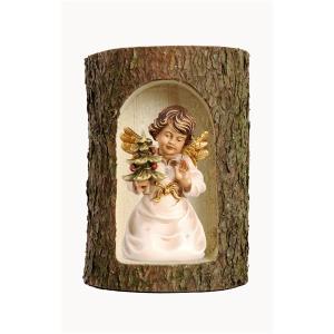 Bell angel with tree in a tree trunk