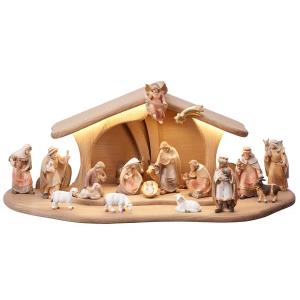 PE Nativity set 20 pcs-Stable Luce with Led