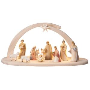 LE Nativity Set 13 pcs. - Stable Leonardo with lighting