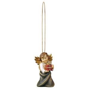 Heart Angel with present with gold string