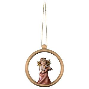 Heart Angel with violine - Wood sphere