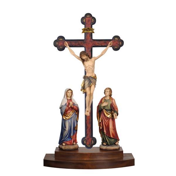 Kreuzigungsgruppe Siena auf Stehbalken Barock - Color
