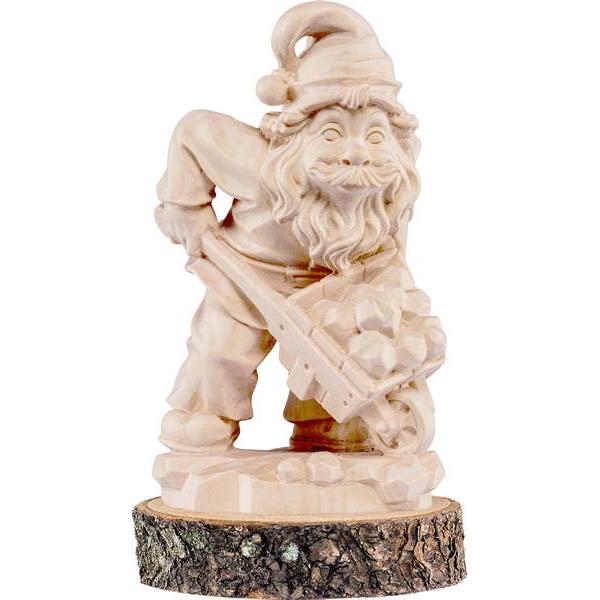 Gnome gold-digger on pedestal - natural