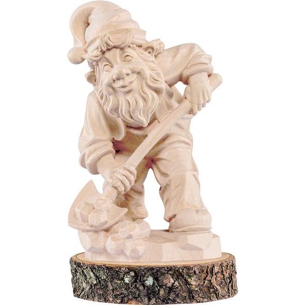 Gnome miner on pedestal - natural