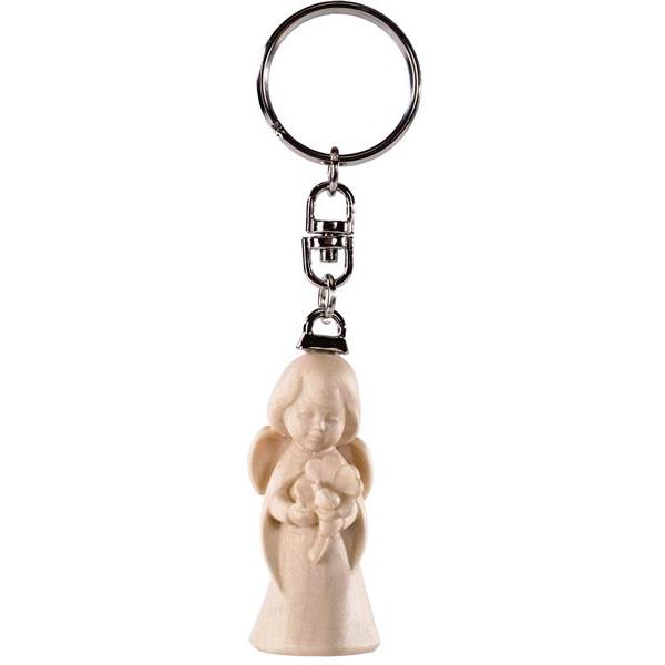Key-ring dream angel with clover - natural
