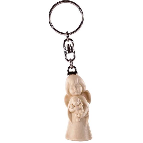 Key-ring dream angel with dog - natural