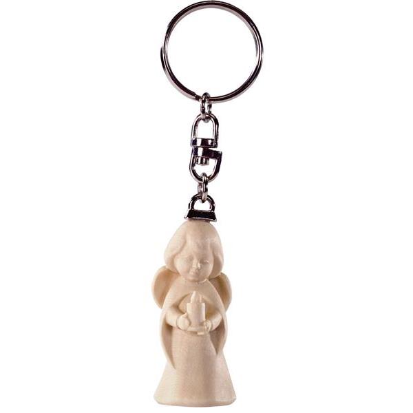 Key-ring dream angel with candle - natural