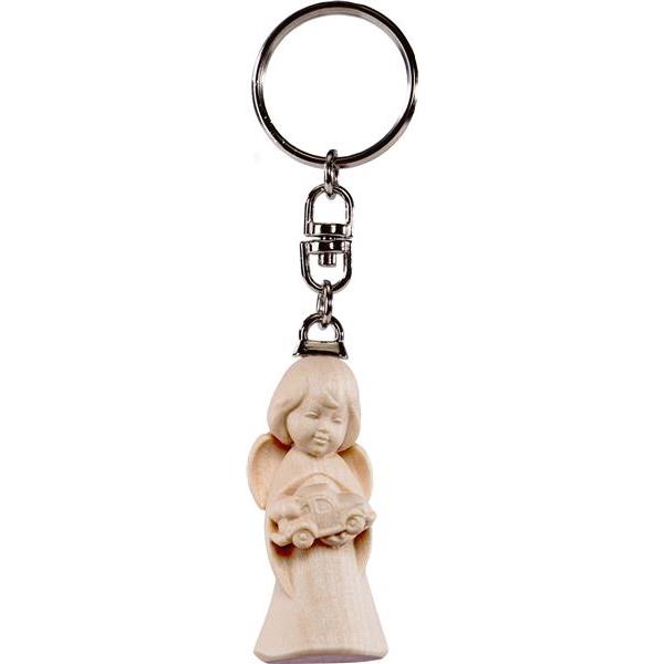 Key-ring dream angel with car - natural