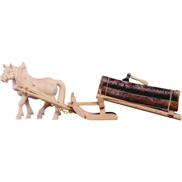 1 Draw-horse with woodsledge - natural