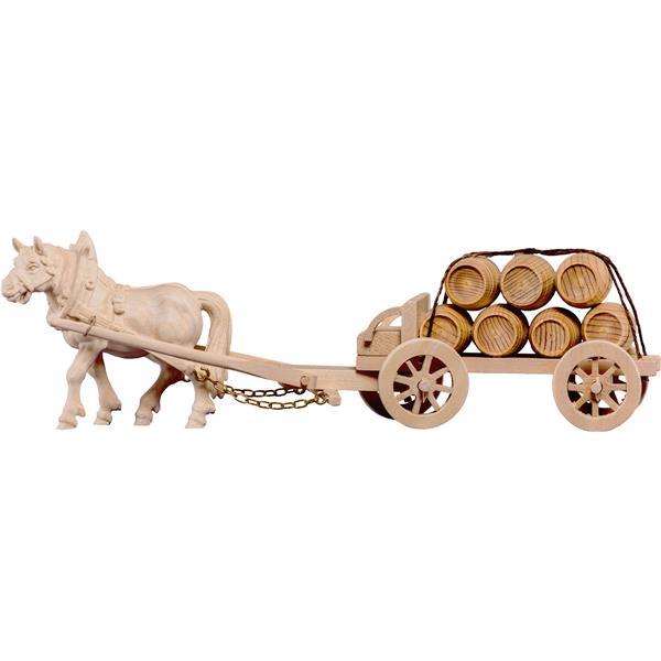 1 Draw-horse with cart and barrels - natural