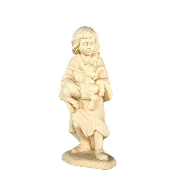 Shepherdess with goat baroque crib - natural
