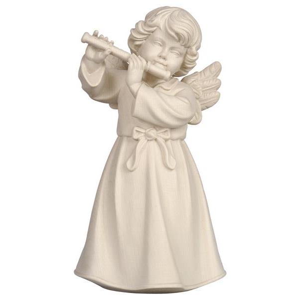 Bell angel standing with flute - natural