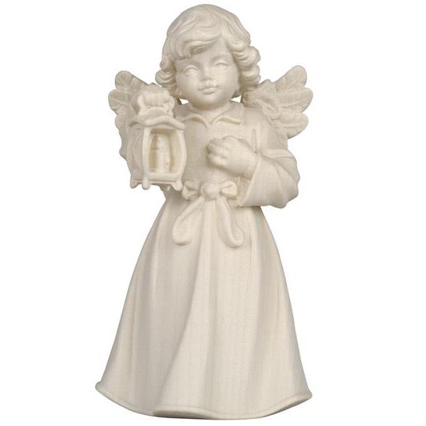 Bell angel standing with lantern - natural