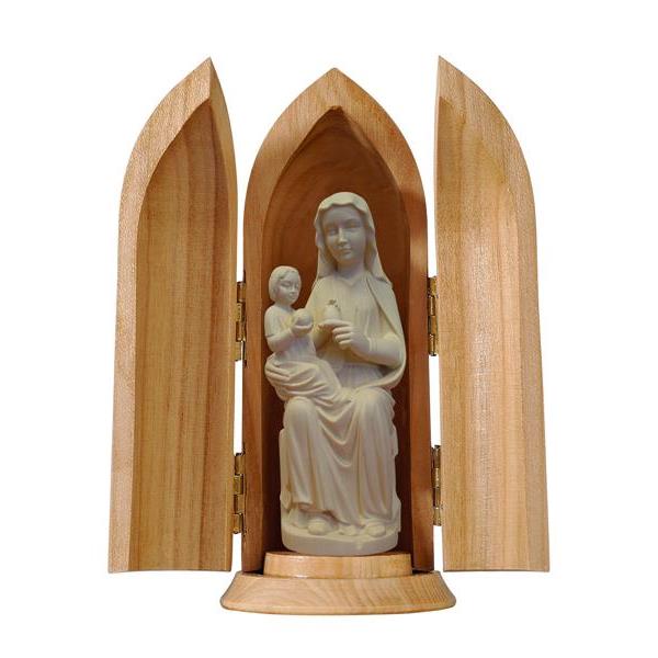 Our Lady of Mariazell sitting in niche - natural