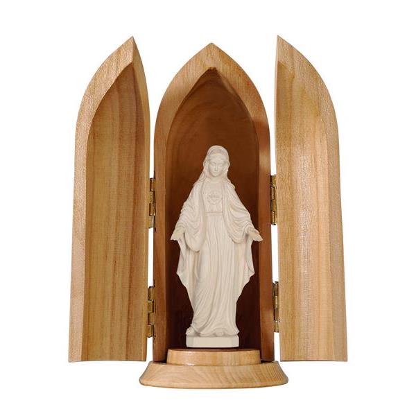 Sacred Heart of Mary in niche - natural