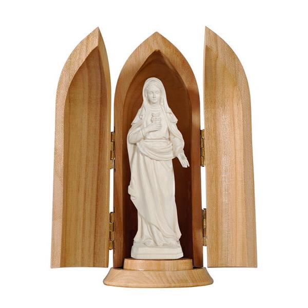 Sacred Heart of Mary in niche - natural