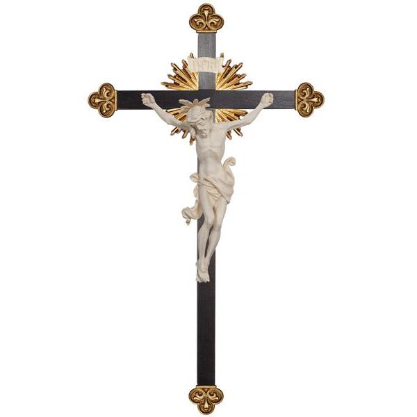 Corpus Leonardo with halo-cross baroque with shine - natural