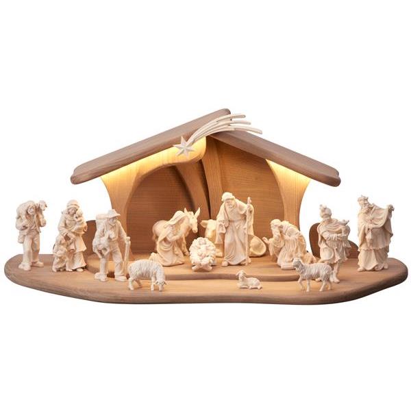 MA Nativity set 17 pcs-Stable Luce with Led - natural