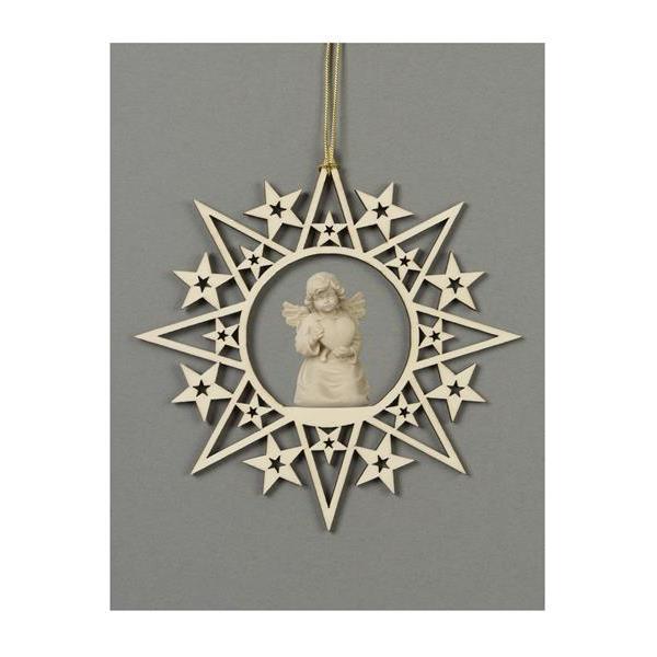 Star with stars-Bell angel with heart - natural