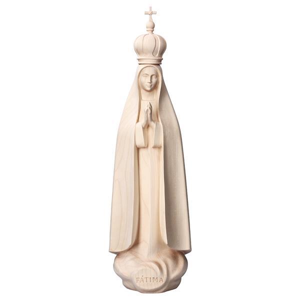 Our Lady of Fátima Stylized with crown - natural