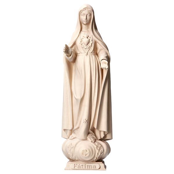 Sacred Heart of Mary Fátima - Linden wood carved - natural
