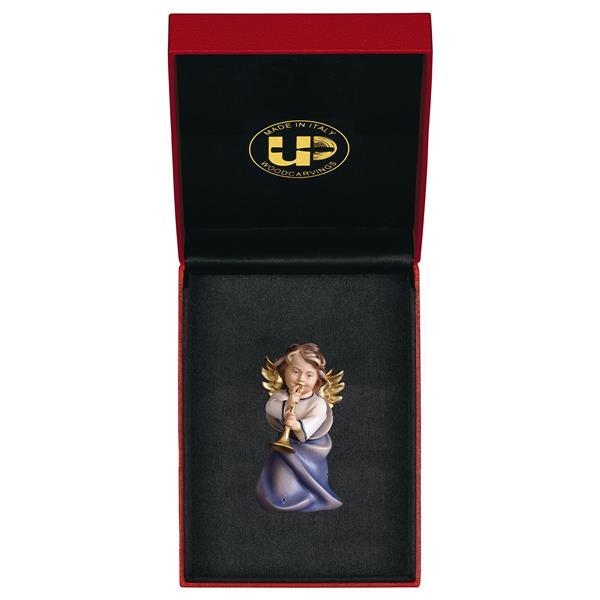 Heart Angel with trumpet with gold string + Case Exclusive - color