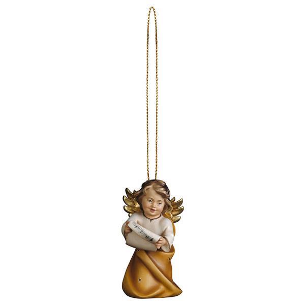 Heart Angel with notes with gold string - color