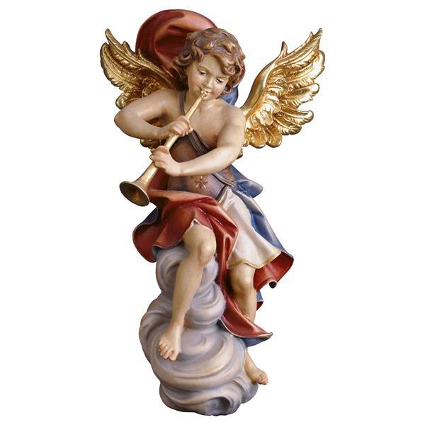 Angel on cloud with trumpet - color