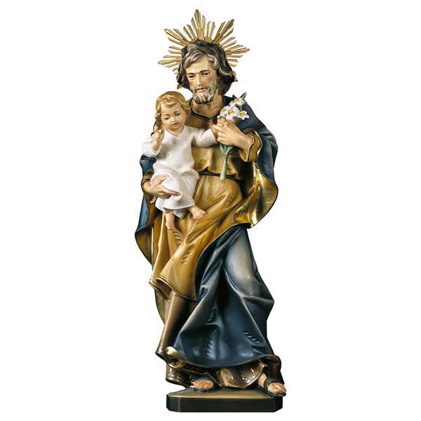 St. Joseph with child and lily with Aura - color