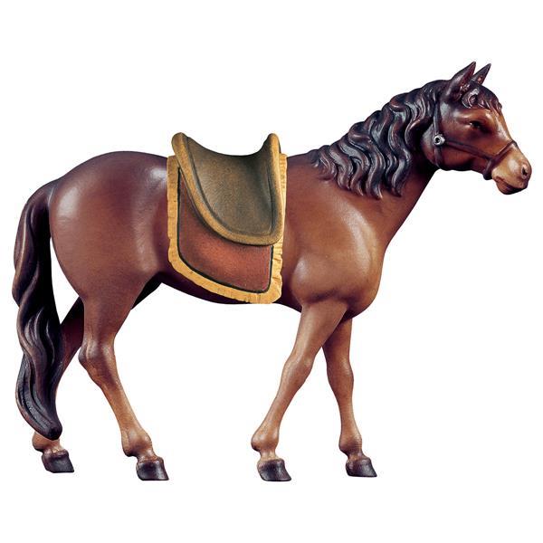 Horse brown with saddle - color