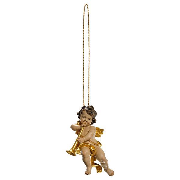 Cherub with trumpet with gold string - color