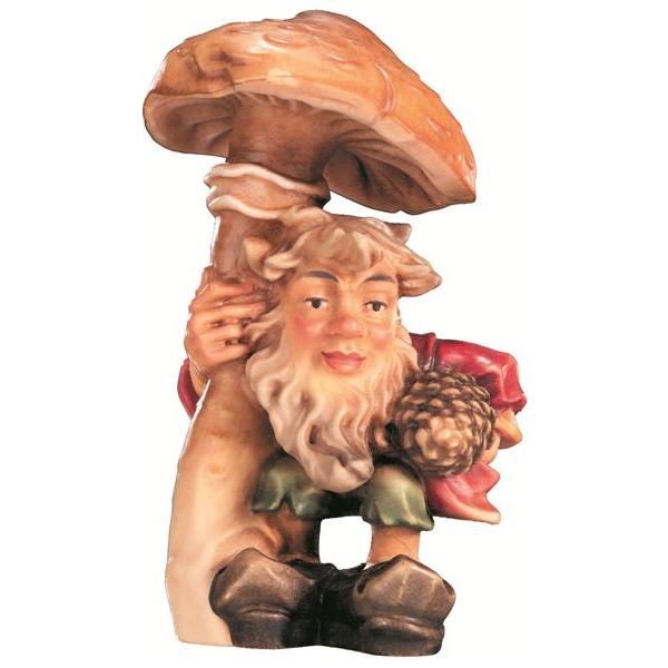gnome with pinecone - color