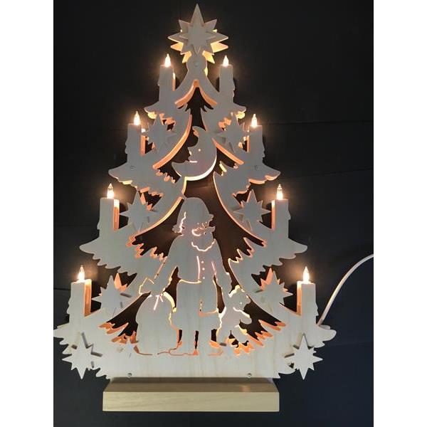 Christmas tree with light - natural