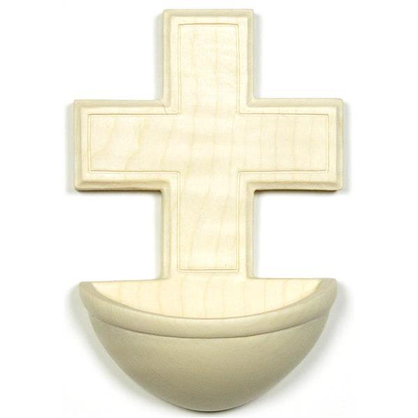 Holy water font + cross - natural