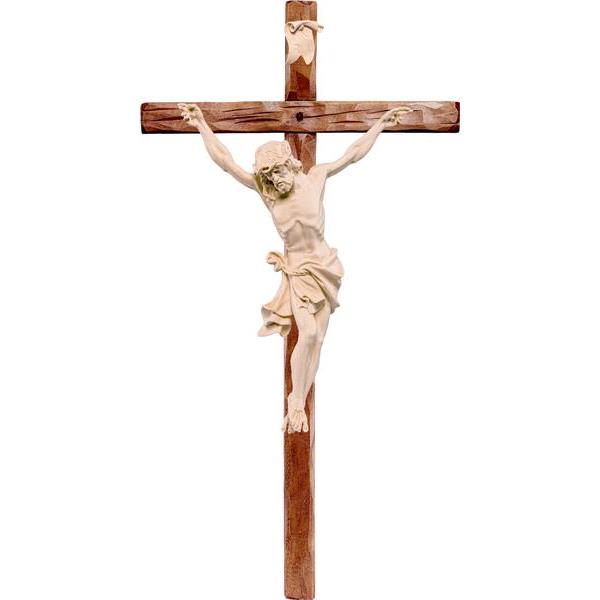 Cristo delle Alpi bianco con croce diritta - naturale