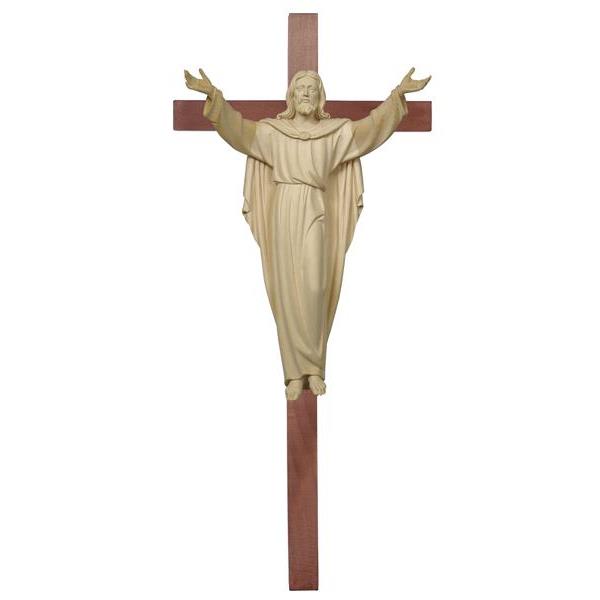 Cristo Risorto su croce diritta - naturale