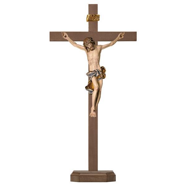 Crocifisso Barocco - Croce piedistallo - colorato