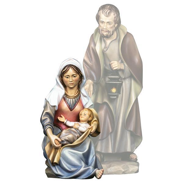 Natività La S. Familia - S. Maria con Gesù Bambino - 2 Pezzi - colorato