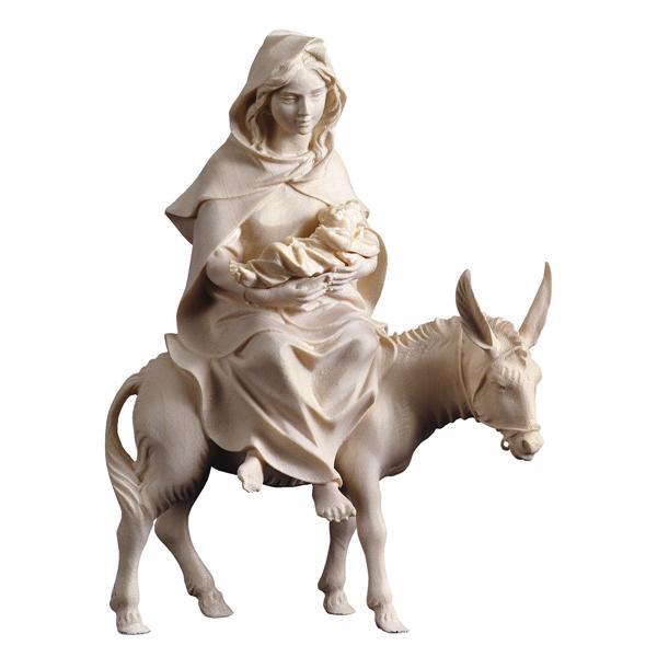 UL S. Maria su asino con Gesù Bambino & pergamena - naturale