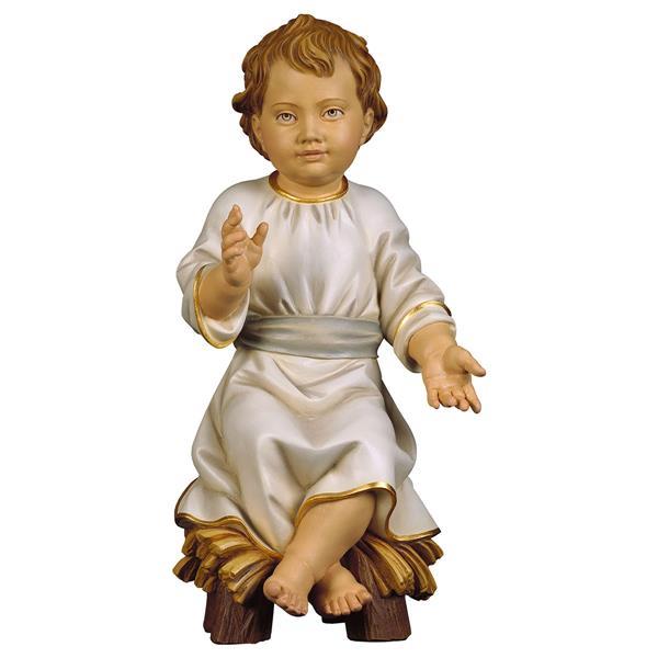 Gesù Bambino seduto su culla - colorato