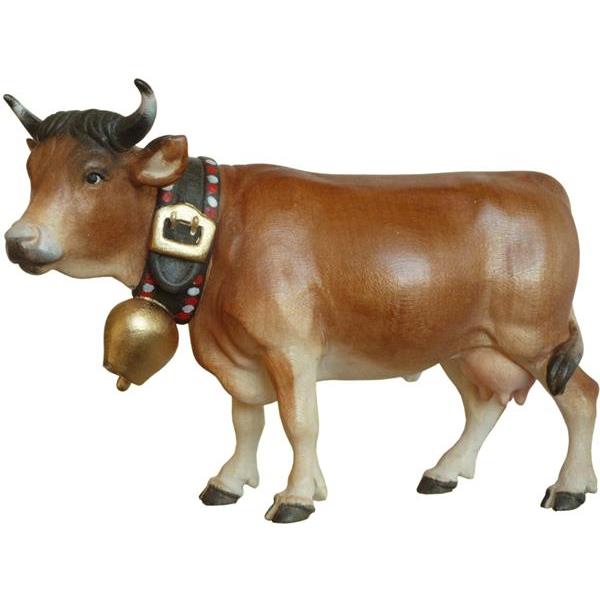 Mucca con campanaccio in cirmolo - colorato